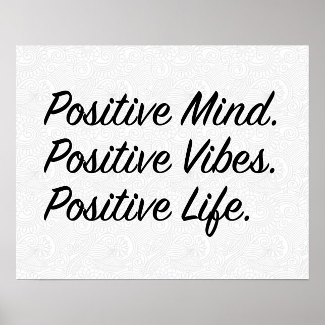 Póster Mente positiva. Vibes positivas. Vida positiva. (Frente)