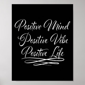 Póster Mente Positiva Vibra Positivo Motivación de Vida C