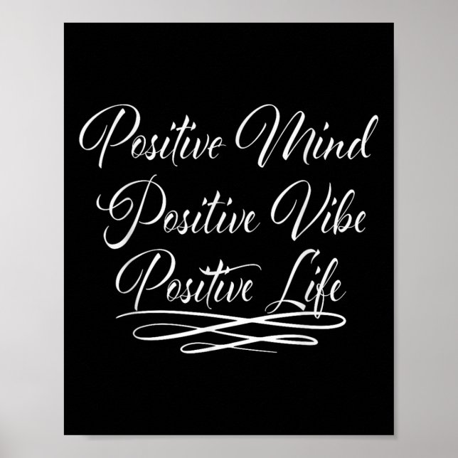 Póster Mente Positiva Vibración Positiva Motivación de Vi (Frente)