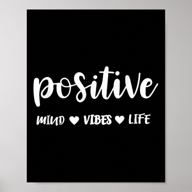Póster Mente positiva Vibraciones positivas Vida positiva (Frente)