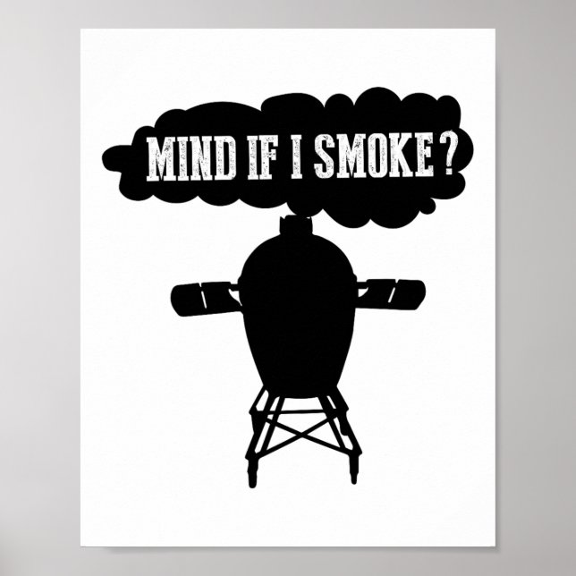 Póster Mente Si Fumo Funny Bbq Grilling Egg Smoker S (Frente)