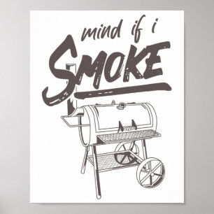 Póster Mente Si Fumo La Funny Bbq Fumador Byrbecue Grilli