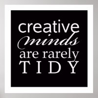 Mentes Creativas Rara Vez Poster De Tidy Office St