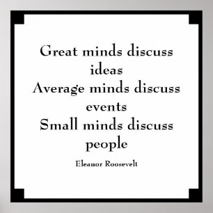 Póster Mentes de la cita el de Eleanor Roosevelt
