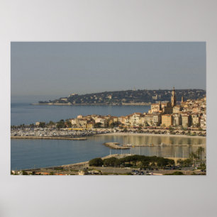 Póster Menton, Costa Azul, Francia.