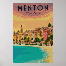 Póster Menton, Cote d'Azur
