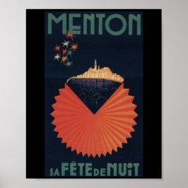 Póster Menton Sa Fete de Nuit