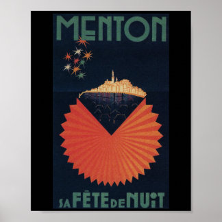 Póster Menton Sa Fete de Nuit