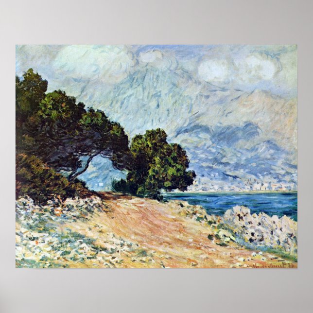 Póster Menton visto desde el Cabo Martín por Claude Monet (Frente)