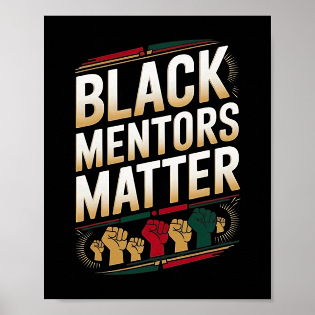 Póster Mentores Negros Problema Mes de la Historia Negra  (Frente)