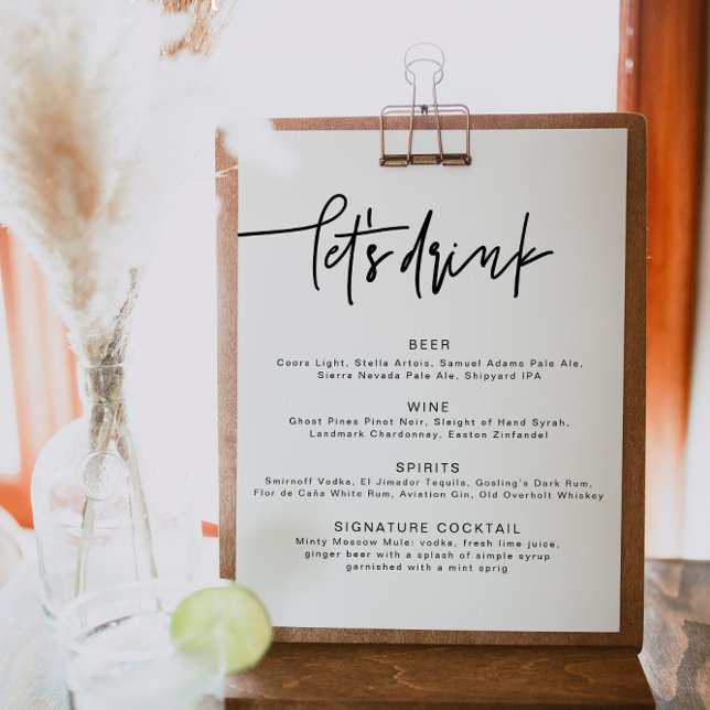 Póster Menú de Bar MARLO Bold Contemporary Post (Subido por el creador)