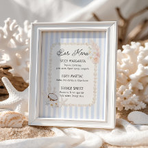 Menú de Bar para Desayuno Nupcial Costero Suave