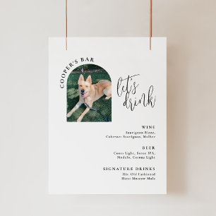 Póster Menú de barra boda con Poster de fotografía Mascot