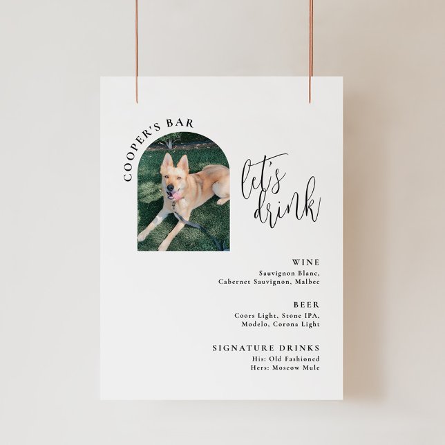 Póster Menú de barra boda con Poster de fotografía Mascot (Subido por el creador)