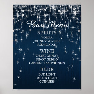 Póster Menú de barras - Boda con encanto de Star Struck
