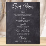 Póster Menú de bebida personalizada Rustic Boda Bar<br><div class="desc">Menú de barras. Sencillo pero elegante caligrafía, este cartel de bar de bebidas boda incluye cuatro bebidas: "Cerveza", "Vino", "Espíritu" y "No Alcohólico", personalizadas con las bebidas que elijas. Personalizar este elegante cartel de boda con sus nombres y menú de bebidas del bar boda! DERECHOS RESERVADOS © 2020 Judy Burrows,...</div>