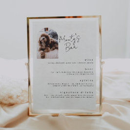 Póster Menú de Bebidas Personalizadas para Pet Bar