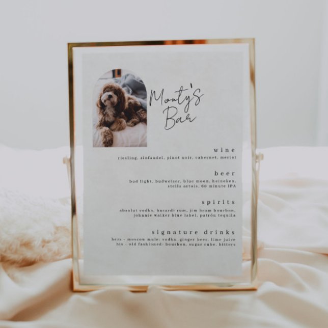 Póster Menú de Bebidas Personalizadas Pet Bar (Subido por el creador)