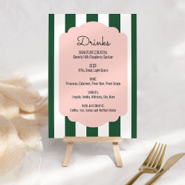 Póster Menú de Bebidas Rosadas y Verdes de Beverly Hills