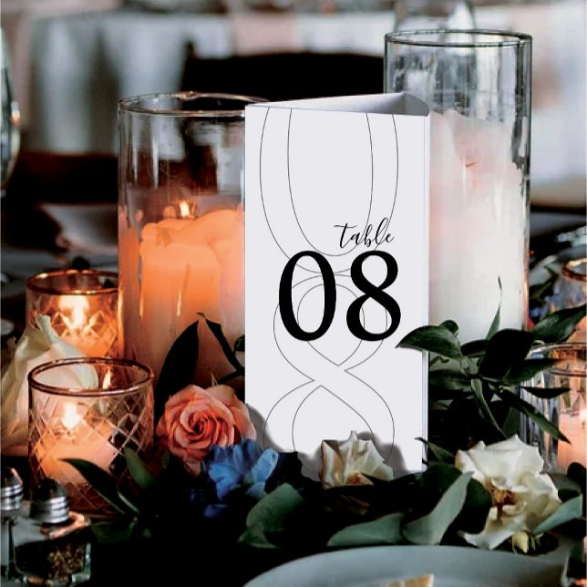 Póster Menú de Boda Tri-Fold Simple Moderno Blanco (Subido por el creador)