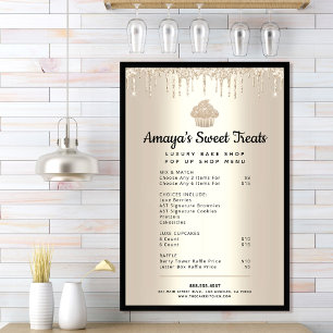 Póster Menú de Chef de Pastelería de Panadería con Drips