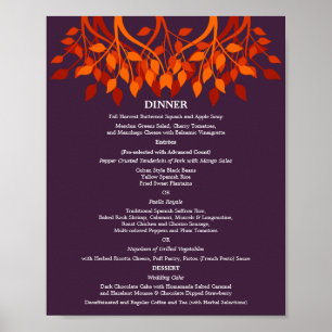 Póster Menú de mesa de 8 x 10 para enmarcar