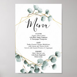 Póster Menú de vegetación Eucalyptus o Rótulo de menú de