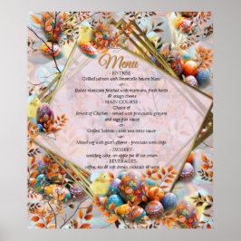 Póster Menú del Domingo de Pascua