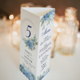 Póster Menú Hidrangea Azul SINI Tri Fold
