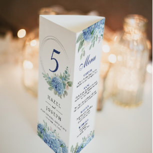 Póster Menú Hidrangea Azul SINI Tri Fold