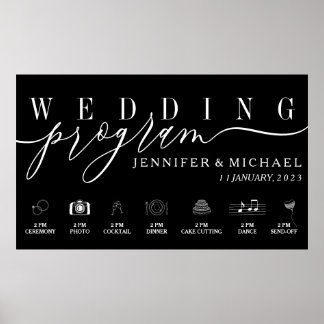 Póster Menú Línea de tiempo del Personalizado del program