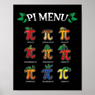 Póster Menú Pi Día Pi 2025 3.14 Profesor de Matemáticas M