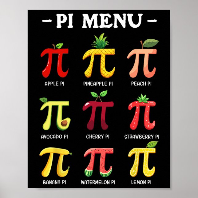 Póster Menú Pi Día Pi 3  (Frente)