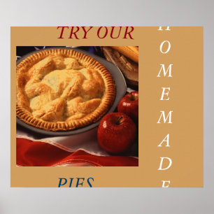 PÓSTER MENÚ POSTER APPLE PIE ART