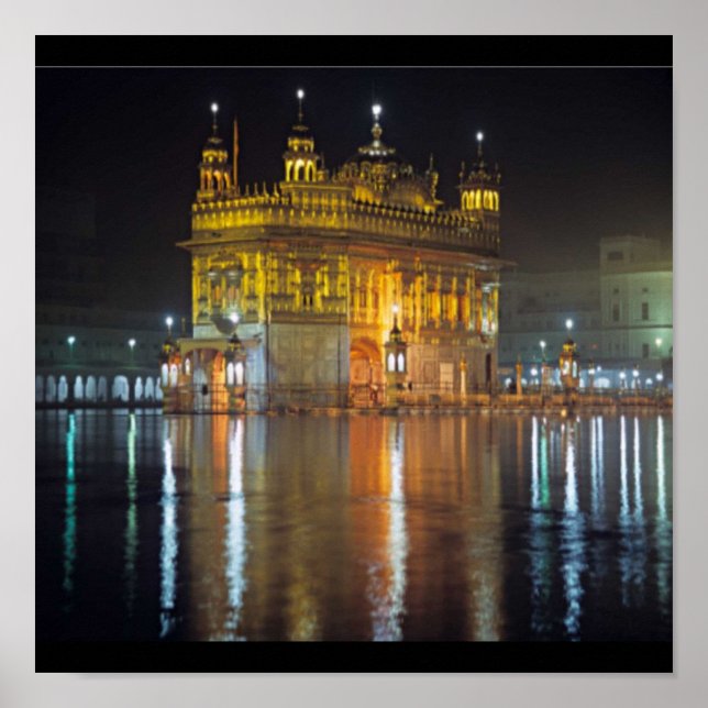 Póster Mercadería de diseño Punjabi Khanda Sikh Khalsa (Frente)