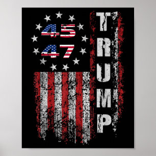 Póster Mercadería de Donald Trump 45 47 Trump 2