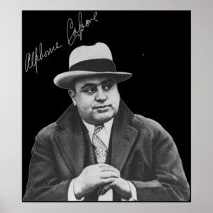 Póster Mercadería de firma de reproducción de Al Capone