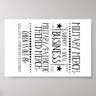 Póster Mercadería Militar. Poster de publicidad