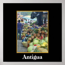 Póster Mercado - Antigua - Guatemala
