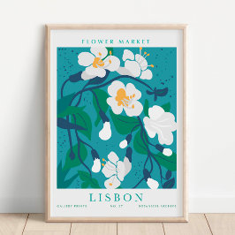 Póster Mercado Botánico de Flores de Lisboa
