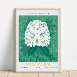 Póster Mercado Botánico de Flores de Nueva York