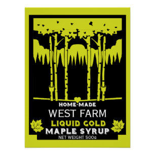 Póster Mercado de agricultores de jarabe de arce