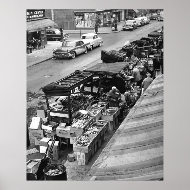 Póster Mercado de carritos de Brooklyn: 1960 (Frente)