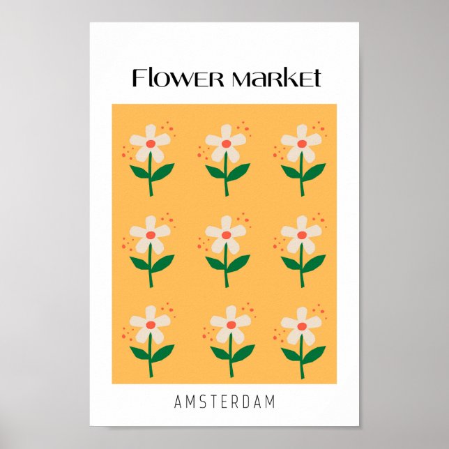 Póster Mercado de flores Ámsterdam (Frente)