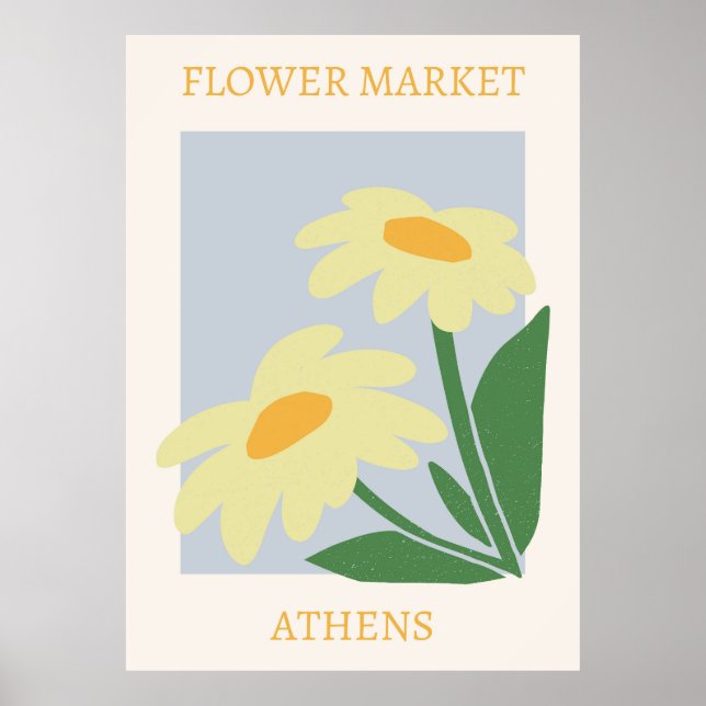 Póster Mercado de flores Atenas (Frente)
