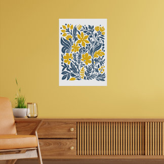 Póster Mercado de flores bohemias | Hojas abstractas mode