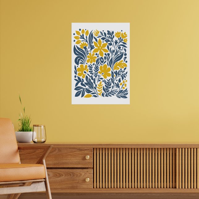 Póster Mercado de flores bohemias | Hojas abstractas mode (Salón 2)