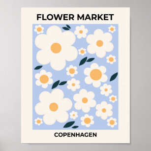 Póster Mercado de flores Copenhague Flores Flores Flores 