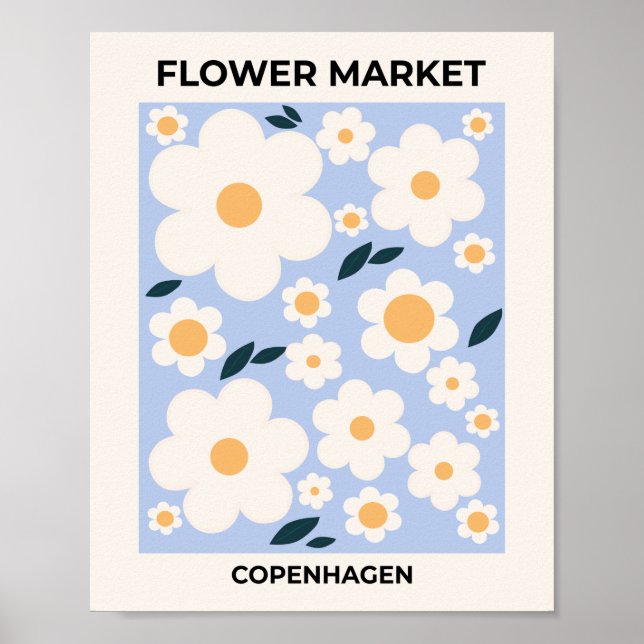 Póster Mercado de flores Copenhague Flores Flores Flores  (Frente)