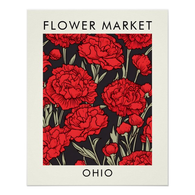 Póster Mercado de flores de carnaval del estado de Ohio (Anverso)